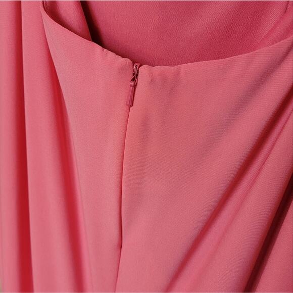 NWT Rachel Allan Hot Pink Halter Gown, Style # 7108, Sz 4 - Picture 9 of 11